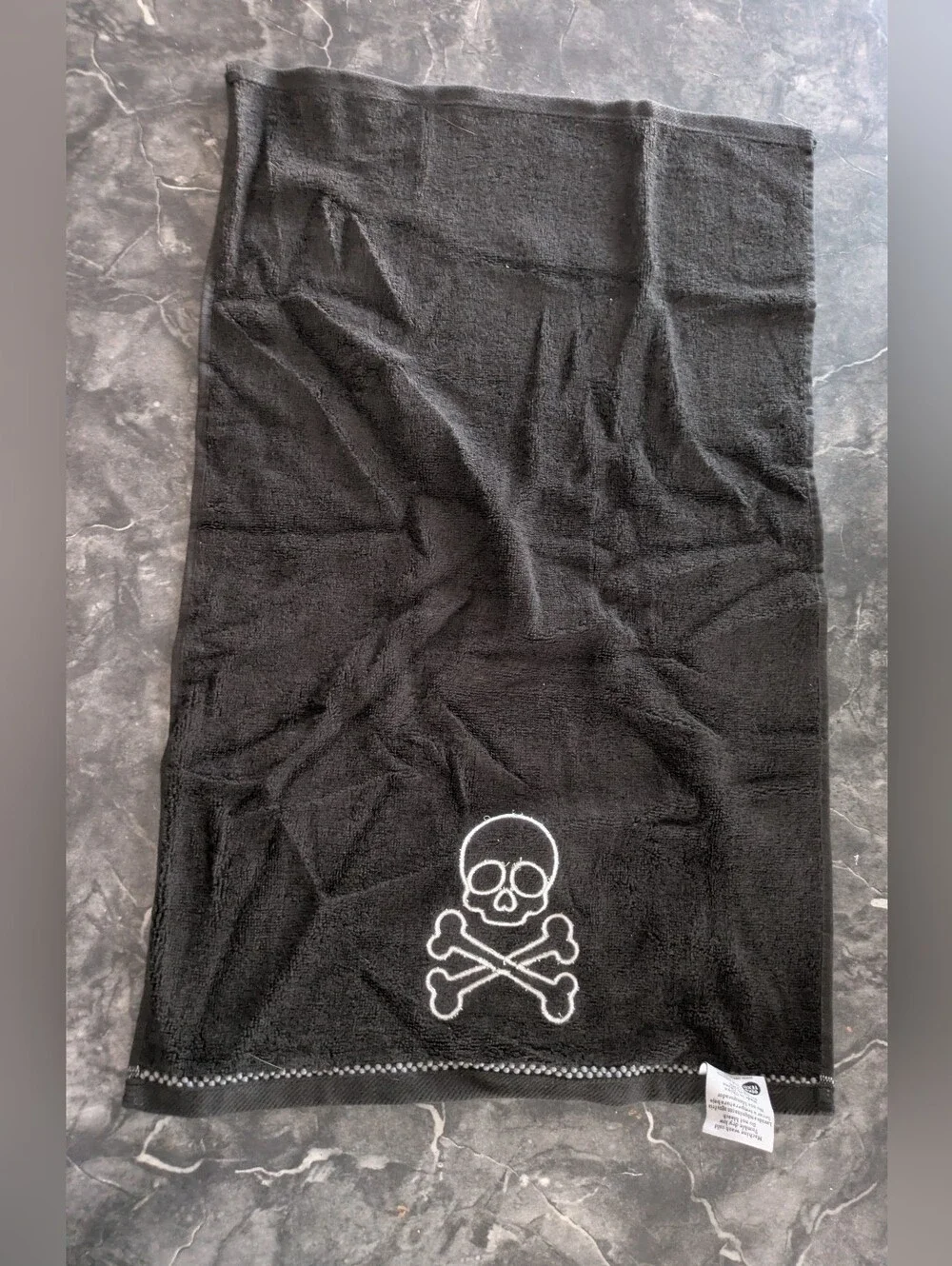 Kassafina Halloween Skull Crossbones Bathroom HandTowels Set of 2